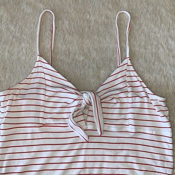 American Eagle outfitters candy stripe tie front crop top size: Large - Picture 5 of 16